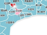 神奈川県足柄上郡中井町不用品回収対応エリアマップ