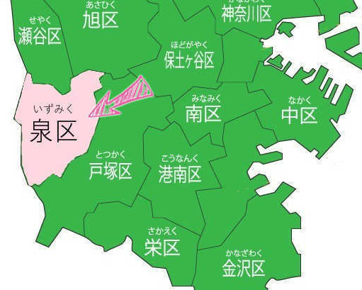 横浜市泉区の地図
