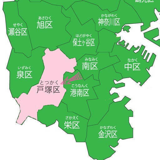 横浜市戸塚区マップ